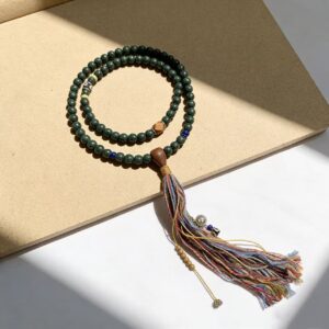 Y03 Mengling Incense Bead Bracelet with 925 Silver Accent